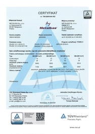 certyfikat Hliníkový žebřík Bayersystem BS-DW 3x15